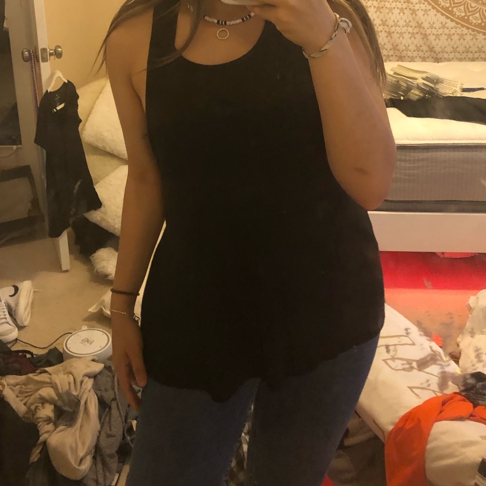 Black tank top